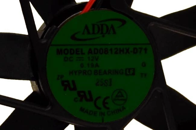 ADDA 80mm x 15mm Slim 12V AD0812HX-D71 80MM High Speed Fan - Image 2 of 2