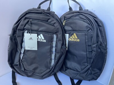Adidas EXCEL 6 BACKPACK BLACK Gold or White logo MSRP $ 60 NWT