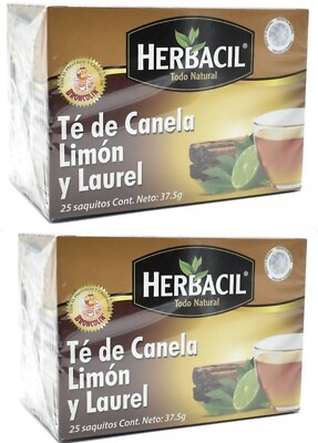 Te herbacil de Canela, limon y laurel 2 Pack 50 Tea Bags