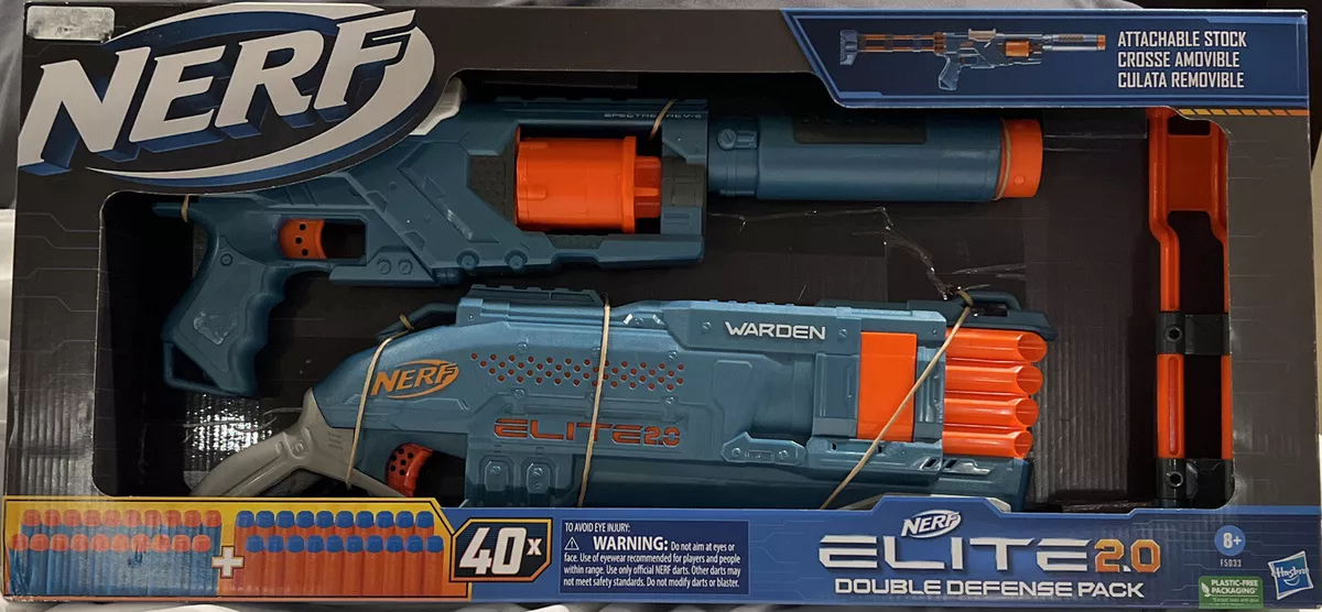 Nerf Nerf Elite 2.0 Double Defense Pack Blasters and Darts Set