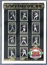1993 Topps Black Gold Certified Winner Card B Set All 12 Cards Baseball Foil SP