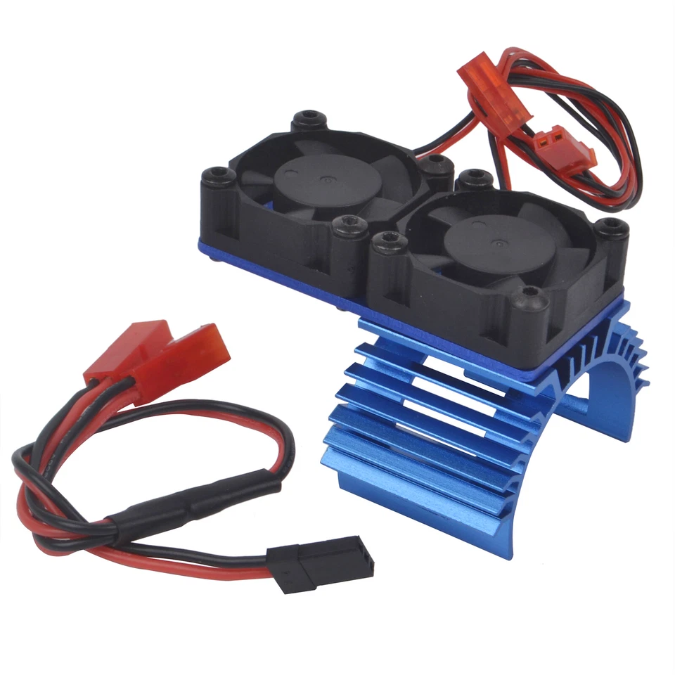 Aluminu HeatSink Cooling Fan for 1/8 1/10 RC Crawler Car 540 550 Brushless Motor - Image 3 of 4