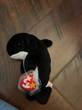 Ty Beanie Babies Waves the Orca Whale Plush Toys - 4084