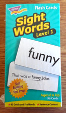 NEW/SEALED TREND "Sight Words" Level l Flash Cards Age 6 w 96 Cards