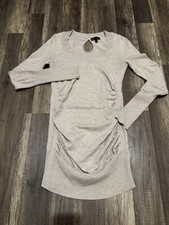 T/O Juniors Sweaters Tight Body Dress Size Small Tan Thin Long Sleeve