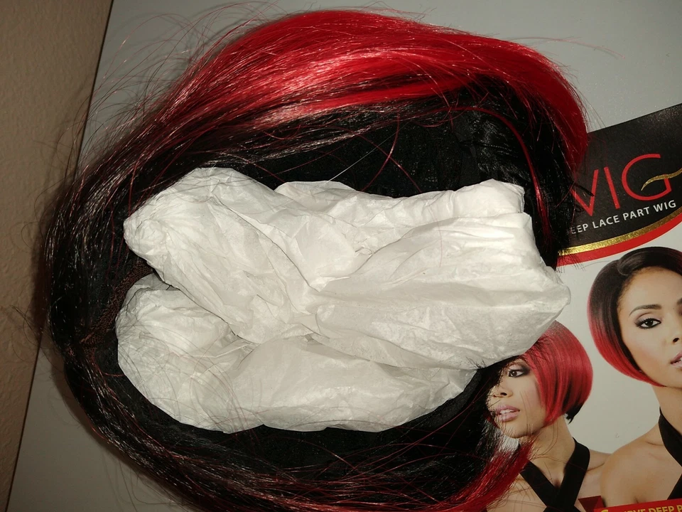 Парик Motown Tress синтетический глубокий изгиб деталь более естественный вид утюг для завивки безопасный - Изображение 4 из 4