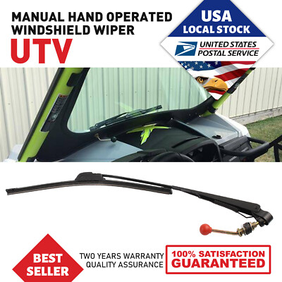 UTV Manual Hand Operated Windshield Wiper Motor Kit for Polaris RZR Kawasaki New