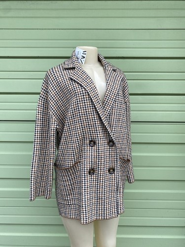 NEW Zara woman Oversized houndstooth 