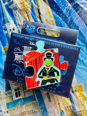 Disney Parks Haunted Mansion Muppets Puzzle Pin Chaser Ghost Host Kermit LE450