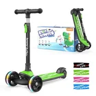 Besrey Kids 3 Wheel Scooter for Ages 3-10 Years Girls/Boys,Toddler Scooter,Green