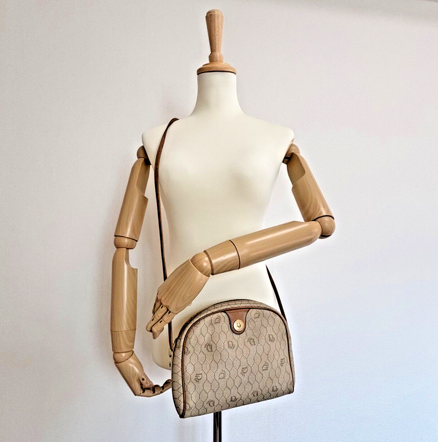 Dior Honeycomb Shoulder Bag in Monogram Canvas M01-0407