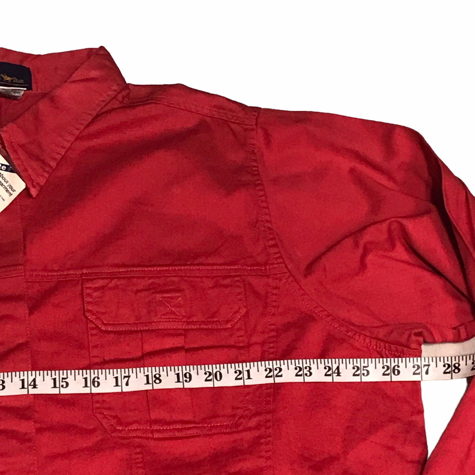 Hunters Run Women B2 Shirt Jacket Red Button Up Long … Gem