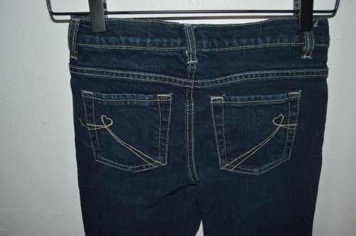 Children's Place Dark Blue Jeans Girls Size 8 Skinny + Stretch Adjustable Waist - Picture 4 of 7