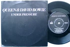 QUEEN & DAVID BOWIE -  Under Pressure	7"   -  EMI 5250  - 1981 UK