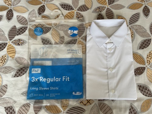 F&F School White Shirt 11-12 Years Kids Long Sleeve Brand New With Packaging