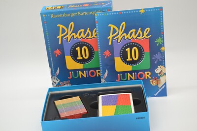 Phase 10 Junior Ravensburger Card Game 2-4 People Ages 6 and Up, Complete