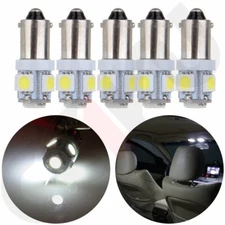 5Pcs BA9S 1816 3893 Ultra White 5SMD LED Interior Ash Tray Light Bulb For Chevy