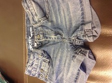 DKNY Girls Youth Hipster Denim Cuffed Jeans Shorts Size 6 kids shorts new