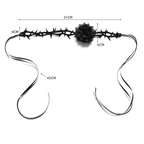 Collana Choker Fiore Rosa Retro Velluto Donna Abito Gotico Gioielli Catena Collare - Foto 11 di 18