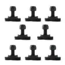 8PCS L-Track Double Lug Threaded Stud Nut Fitting Tie Down for RV Camper