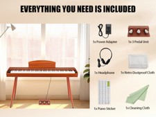 Digital Piano Electric Full Weighted Action Keyboard With Piano Cover 128 Demos