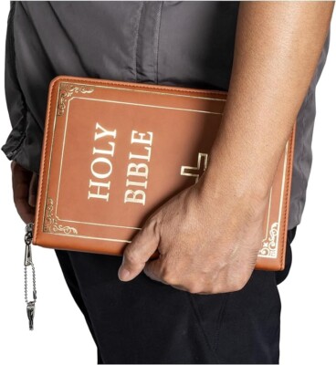Étui De Dissimulation En Cuir Noir Fait Main - Pour Arme De Poing Ou Bible