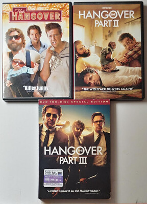 The Hangover Part I - Part II - Part III  [DVD] Warner Brothers - VERY GOOD