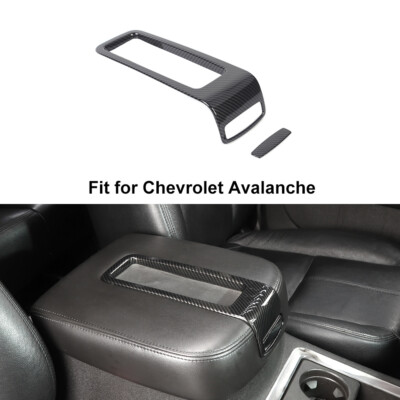   Carbon Fiber Console Storage Box Trim For Chevy Tahoe SIERRA Suburban 2007-13