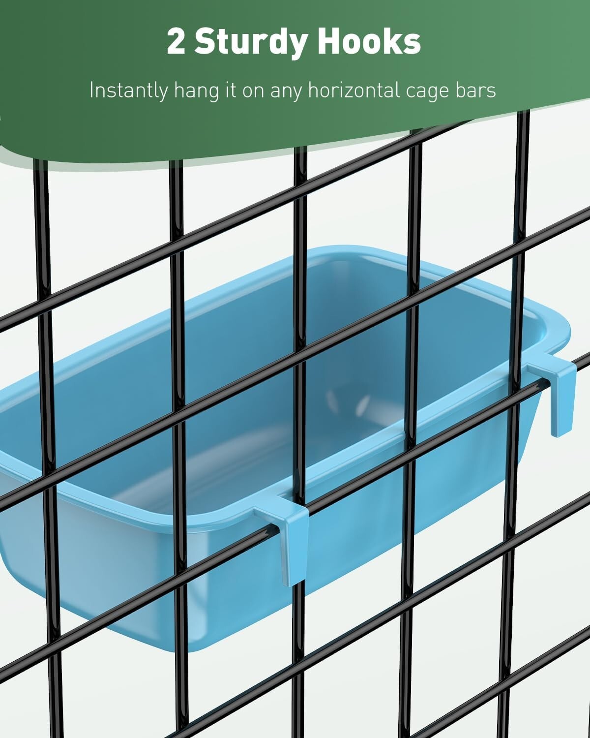 Pawfly 4PC Hanging Bird & Small Pet Cage Feeders – 10oz Plastic Cups