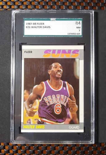 1987-88 Fleer Basketball [Base] #26 Walter Davis HOF PHO '78 ROTY NM SGC 7 (84) - Bild 3 von 16