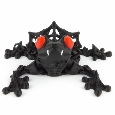 Count Frogula - Articulated 3D Printed Frog Toy - Halloween Spider Decor Gift