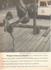 Pepsi Cola Company 1958 Original Advertisement Photo From Bangkok