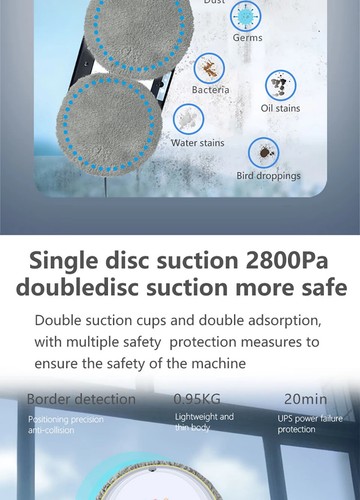 Home Windows Automatic Water Spray Cleaning Robot Vacuum Cleaner Remote Control - Picture 19 of 23