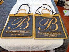 Vintage The Bramble Company Tote Jute Bags 14.1/2"X 14" X 4" Large Lot of 2 