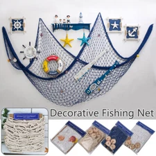 Nautical Fishing Net Seaside Wall Beach Party Sea Home Garden Decor Props NEW