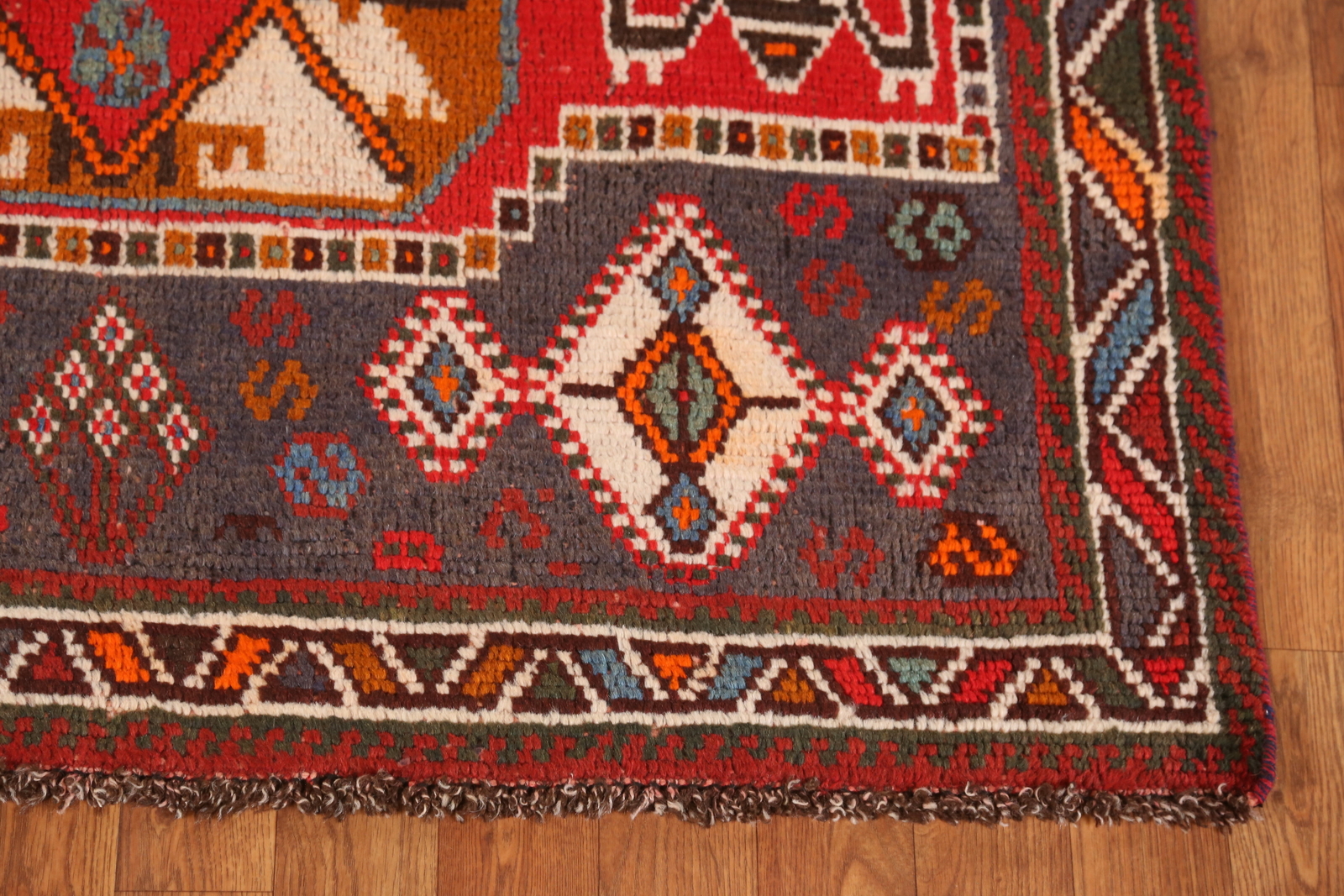 Vintage Geometric Wool Traditional Accent Rug 4x5 ft Hand-knotted ...