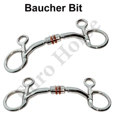 Euro Horse Boucher Bit Comfort Barrel Copper Roller Snaffle Horse Bits All Sizes