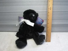 russ berrie Shining Stars Black Cat Plush Stuffed Kitty Green Eyes With Tags