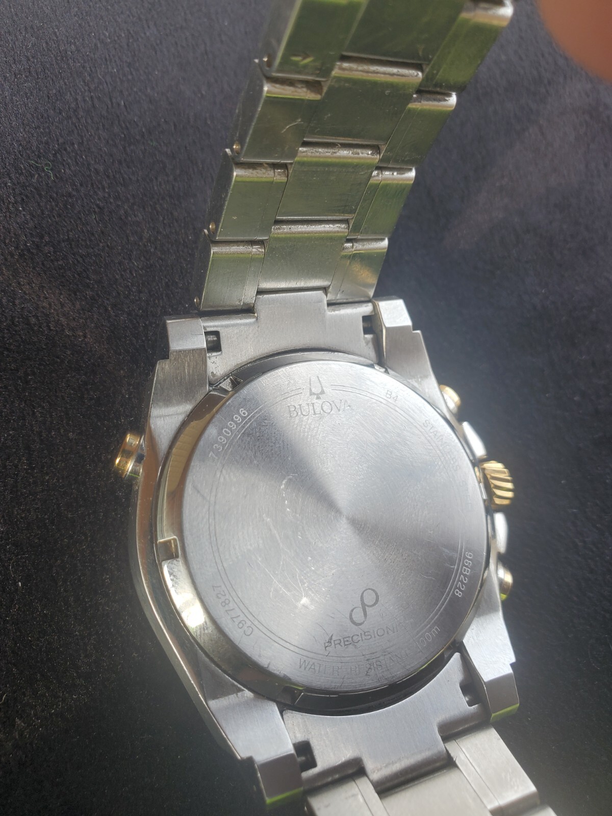 Bulova Precisionist Chronograph Men's Black Watch 98B228 eBay