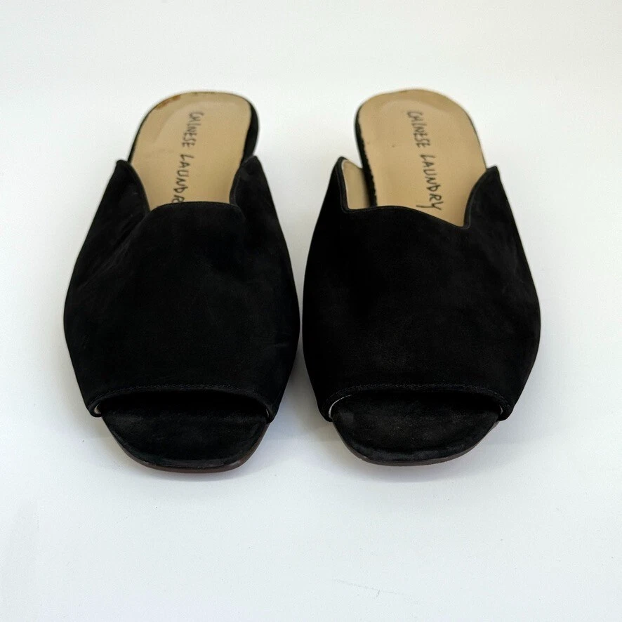 Tacones de gamuza minimalistas de colección Y2K Chinese Lavandería para mujer Marilyn Mules talla 9 Foto 3 de 4