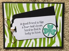 Lucky clover St. Patricks Day friend luck card kit of 10 made w/ Stampin' Up 