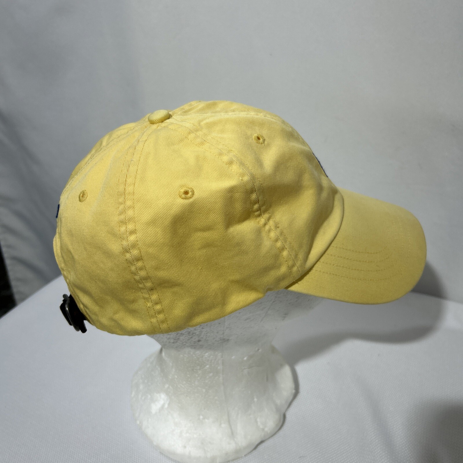Cappello Polo Ralph Lauren in pelle con cinturino giallo taglia unica berretto pony