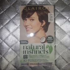 Clairol Natural Instincts Demi-Permanent Hair Dye, 5A Medium Cool Brown Hair