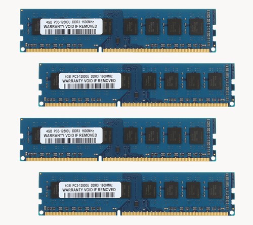 16GB 4X 4GB PC3-12800U DDR3 1600MHz 240PIN Desktop DIMM Memory RAM Low Density、 - Picture 6 of 13
