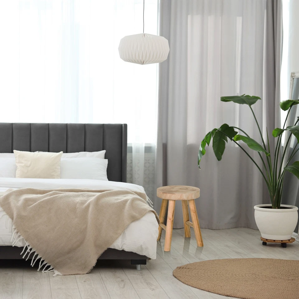 Holzhocker rund massiv Holz Hocker RUSTIKO Sitzhocker Blumenhocker Beistelltisch - Bild 4 von 4