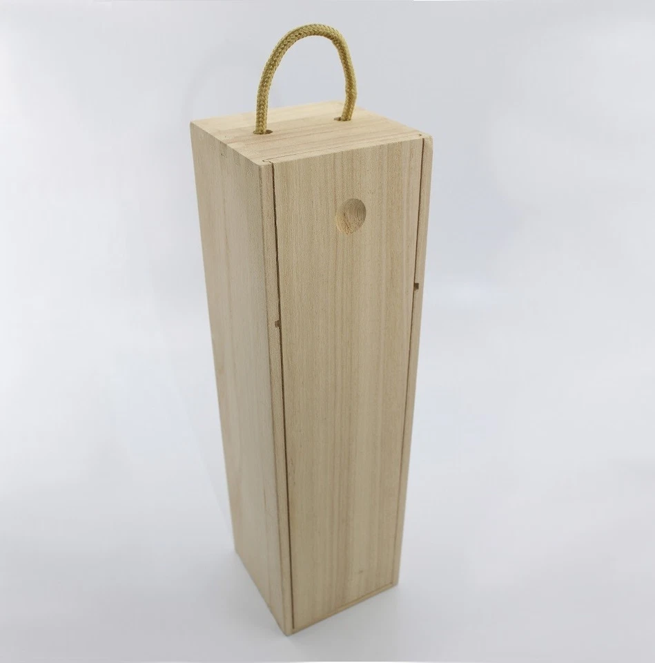 Caja de vino de madera con tapa deslizante - Abridor de botellas doble - Aireador de vino Foto 3 de 4