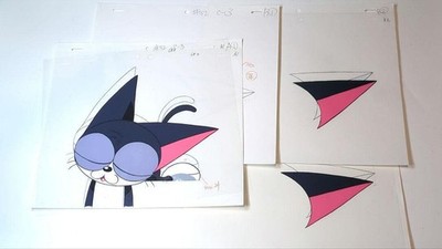 Cyborg Kuro-chan Animation Anime Original Production Cel Painting E-6573