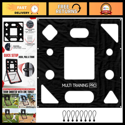 Lacrosse Rebounder Target Net 4x4FT - Bounce Back Pass Cover for Volleyball/Base