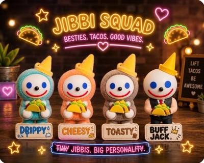 Jack in the Box Limited Edition SAVORY Series Jibbis FULL set with BUFF BOSS (:
