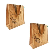 Reusable Shopping Bags Heavy Duty Washable Paper Extra Large 17x17x7 2 PCS